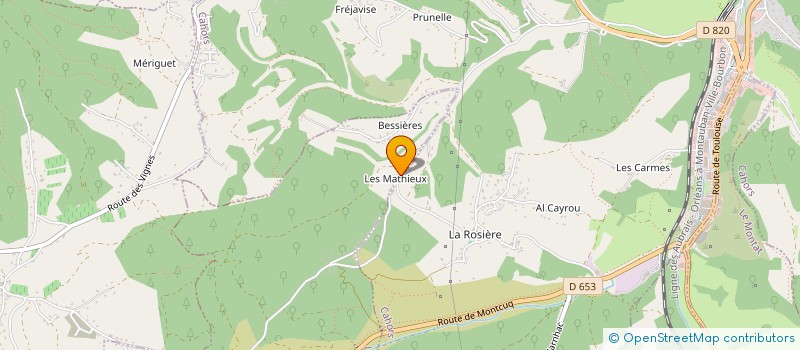 localisation de l'entreprise ASSOCIATION FRANCAISE DE RUGBY GOLF  LABASTIDE-MARNHAC