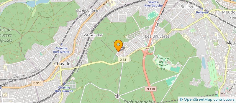 localisation de l'entreprise ASSOCIATION FRANCAISE DE TIR A LA SABARCANE SPORTIVE  SEVRES