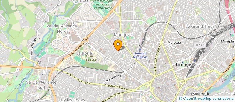 localisation de l'entreprise ASSOCIATION FRANCAISE DES DIABETIQUES 87-23 à LIMOGES