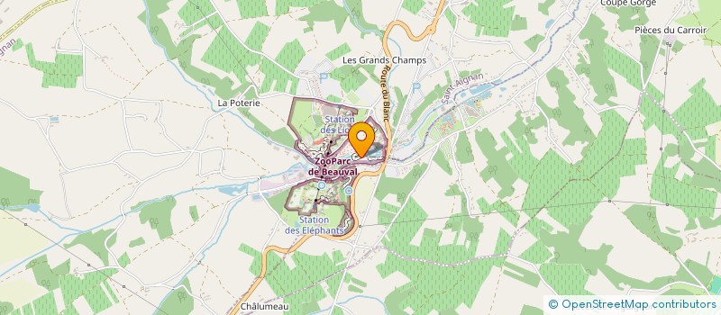 localisation de l'entreprise ASSOCIATION FRANCAISE DES PARCS ZOOLOGIQUES à SAINT AIGNAN