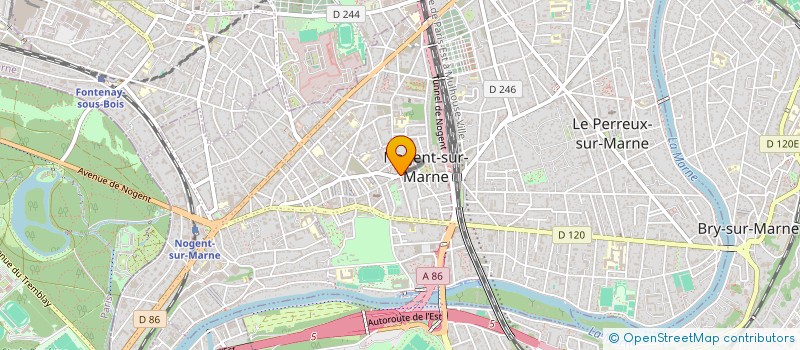 localisation de l'entreprise ASSOCIATION FRANCAISE DU FESTIVAL INTERNATIONAL DE CINEMA ITALIEN DE NOGENT SUR MARNE.  NOGENT-SUR-MARNE