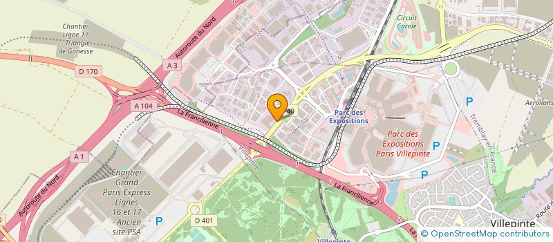 localisation de l'entreprise ASSOCIATION FRANCAISE DU SOUDAGE à VILLEPINTE
