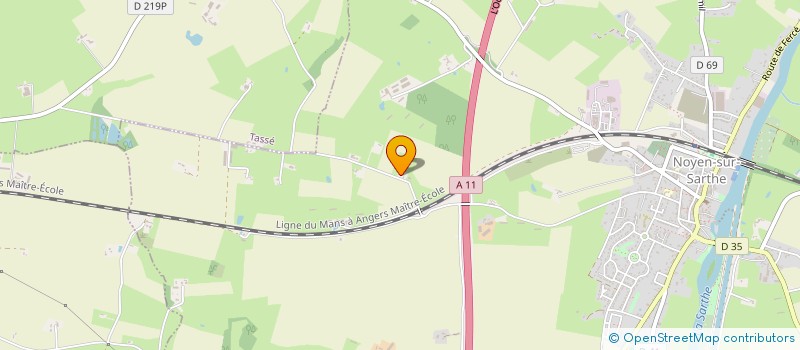 localisation de l'entreprise ASSOCIATION FRANCAISE POUR L'AVENIR DE LA CHASSE AUX CHIENS COURANTS DE LA SARTHE (A.F.A.C.C.C. 72)  SAINT-JEAN-DU-BOIS