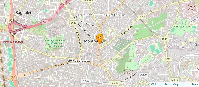 localisation de l'entreprise ASSOCIATION FRANCE ACTIVE à MONTREUIL