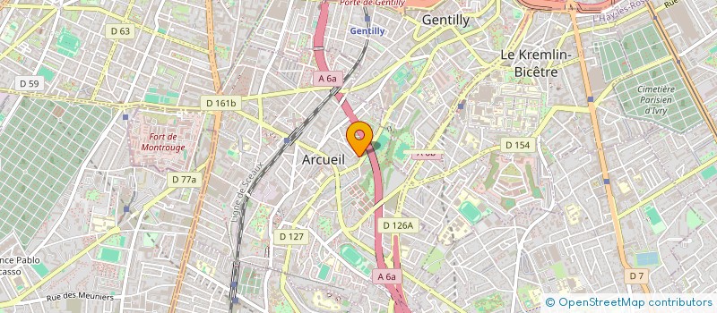 localisation de l'entreprise ASSOCIATION FRANCE - CARAIBES  ARCUEIL