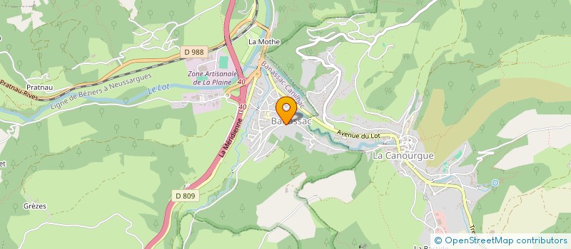 localisation de l'entreprise ASSOCIATION FRANCE - ETATS-UNIS DE LOZERE  BANASSAC-CANILHAC