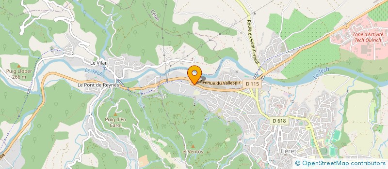 localisation de l'entreprise ASSOCIATION FRANCE PALESTINE SOLIDARITE  CERET