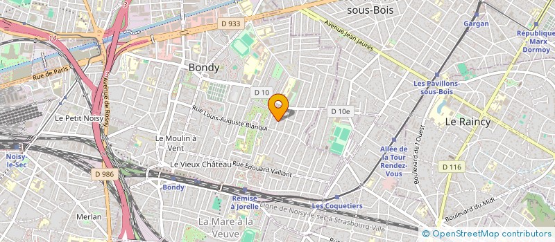 localisation de l'entreprise ASSOCIATION FRANCE PALESTINE SOLIDARITE BONDY  BONDY