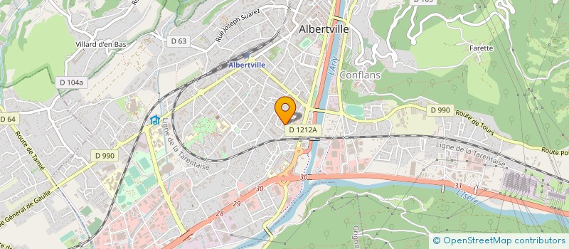 localisation de l'entreprise ASSOCIATION FRANCE PALESTINE SOLIDARITE D'ALBERTVILLE ET DES ENVIRONS  ALBERTVILLE