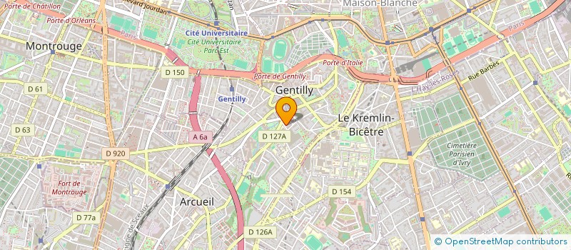 localisation de l'entreprise ASSOCIATION FRANCE SOINS ET SOUTIEN à GENTILLY