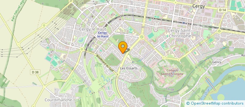 localisation de l'entreprise ASSOCIATION FRANCO-CHINOISE DES CHEFS D ENTREPRISES DES MANAGERS ET DES PROFESSIONNELS EN MANAGEMENT ET EN GESTION  CERGY