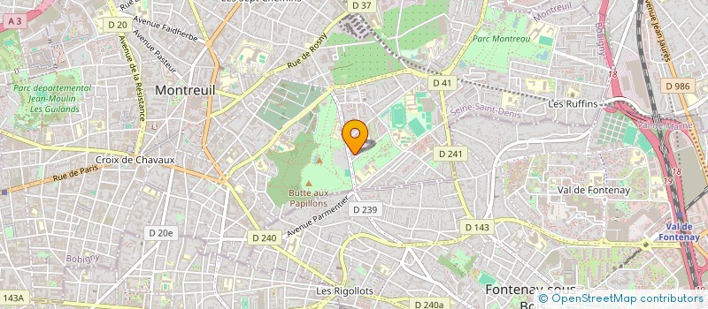 localisation de l'entreprise ASSOCIATION FRANCO COMORIENNE DE MONTREUIL (A.F.C.M) à MONTREUIL