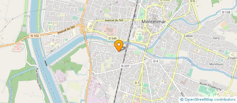 localisation de l'entreprise ASSOCIATION FRANCO-JAPONAISE DE SHURI SHORIN RYU  MONTELIMAR