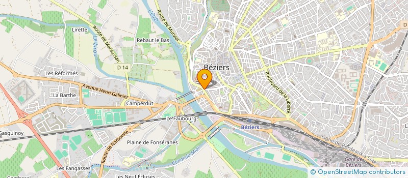localisation de l'entreprise ASSOCIATION FRANCO MAGHREBINE SOLIDARITE  BEZIERS