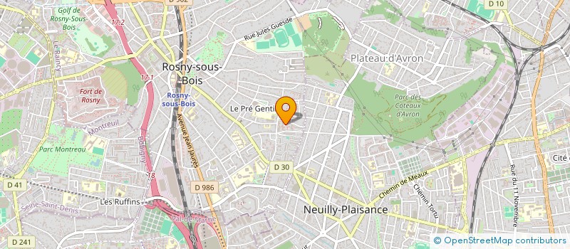 localisation de l'entreprise ASSOCIATION FRANCO-PORTUGAISE CULTURELLE ET SPORTIVE DE ROSNY-SOUS-BOIS à ROSNY-SOUS-BOIS