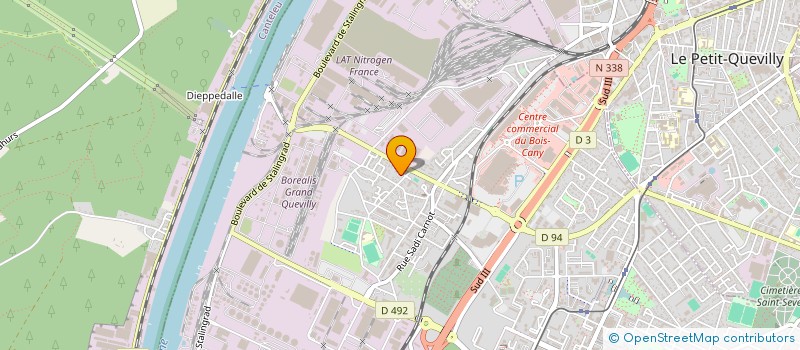 localisation de l'entreprise ASSOCIATION FRATERNITE DE GRAND QUEVILLY  LE GRAND-QUEVILLY