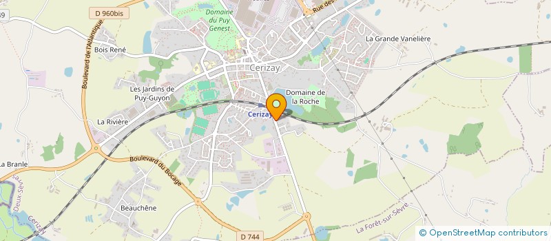 localisation de l'entreprise ASSOCIATION FREELANCE PAINTBALL-AIRSOFT  CERIZAY