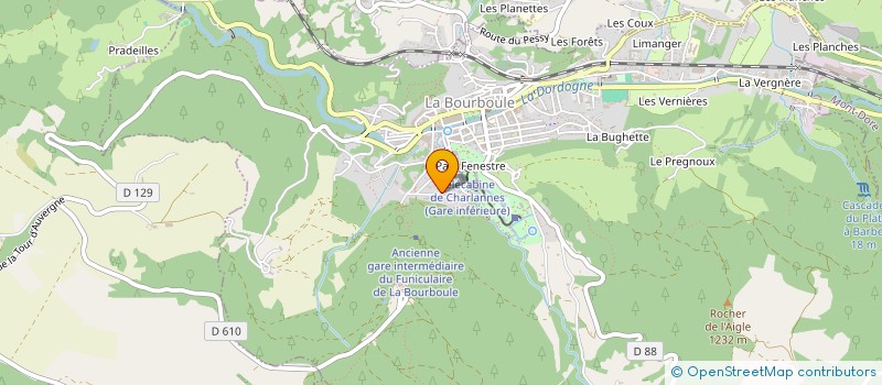 localisation de l'entreprise ASSOCIATION FUN RAIL LA BOURBOULE  LA BOURBOULE