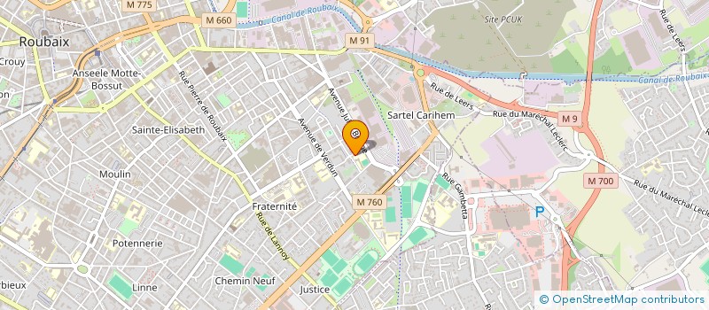 localisation de l'entreprise ASSOCIATION FUTSAL ROUBAIX  ROUBAIX