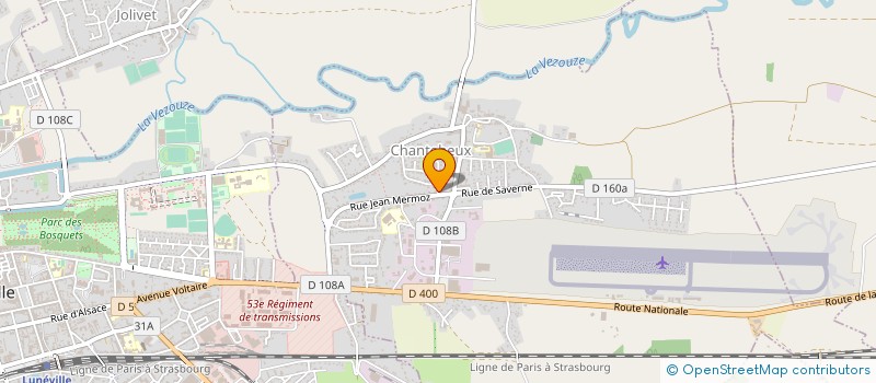 localisation de l'entreprise ASSOCIATION G.L.C.L. GROUPE LUNEVILLE ET LE CHATEAU DES LUMIERES  CHANTEHEUX