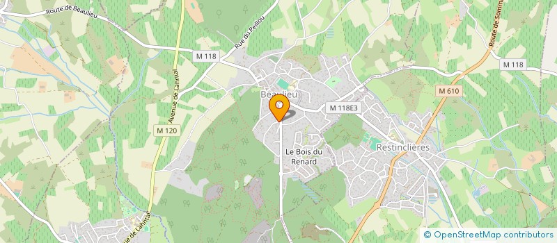localisation de l'entreprise ASSOCIATION GA 20 à BEAULIEU