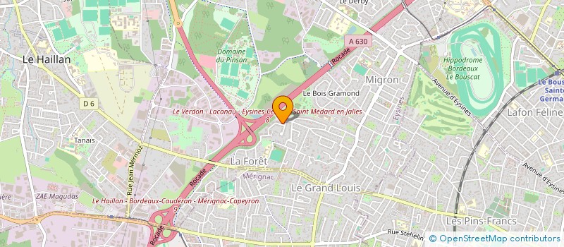 localisation de l'entreprise ASSOCIATION GAB'CAMPUS à EYSINES