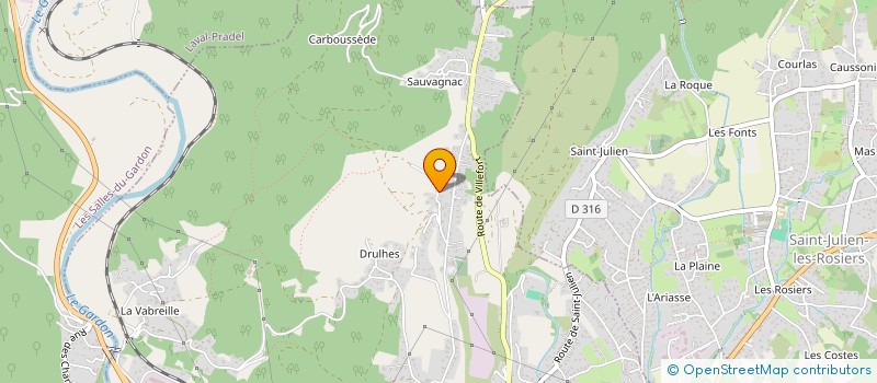 localisation de l'entreprise ASSOCIATION GARDON ALESIEN  SAINT-MARTIN-DE-VALGALGUES