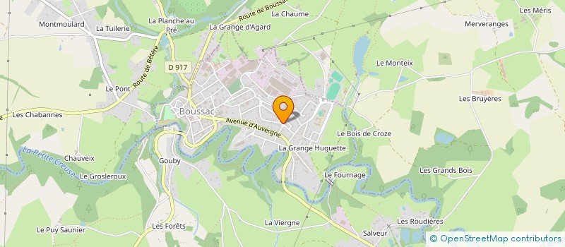localisation de l'entreprise ASSOCIATION GAVROCHE à BOUSSAC