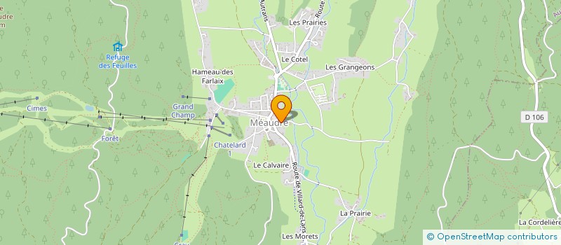 localisation de l'entreprise ASSOCIATION GECAP  AUTRANS-MEAUDRE EN VERCORS