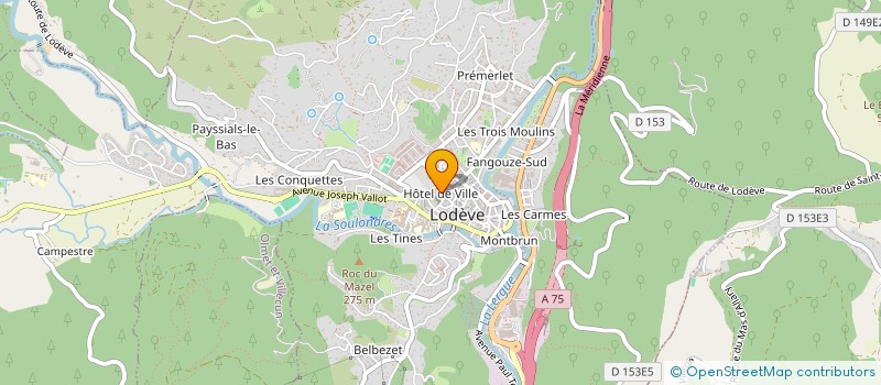 localisation de l'entreprise ASSOCIATION GENEALOGIQUE DU LODEVOIS à LODEVE