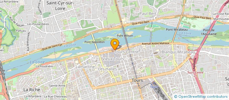 localisation de l'entreprise ASSOCIATION GENERALE DES ETUDIANTS DE TOURS - SOLIDAIRES UNITAIRES ET DEMOCRATIQUES à TOURS