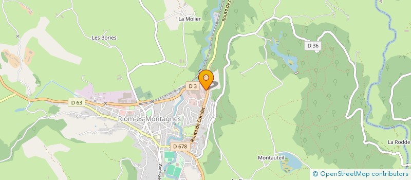 localisation de l'entreprise ASSOCIATION GENEVIEVE CHAMPSAUR - AFSEP à RIOM-ES-MONTAGNES