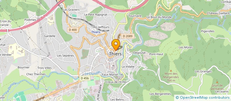 localisation de l'entreprise ASSOCIATION GERONT SOCIAL SANTE à THIERS