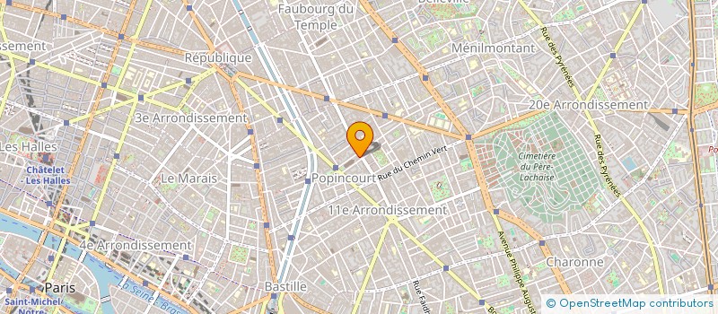 localisation de l'entreprise ASSOCIATION GESTION PETITS FRERES I DE F à PARIS