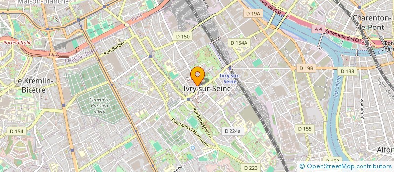 localisation de l'entreprise ASSOCIATION GESTION RESTAURANT FINANCES  IVRY-SUR-SEINE