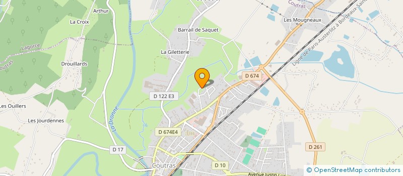 localisation de l'entreprise ASSOCIATION GIRONDINE DE YOGA ET DE RANDONNEES à COUTRAS