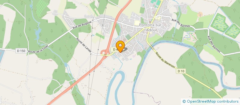 localisation de l'entreprise ASSOCIATION GITES DES 4 PATTES  PONTONX SUR L'ADOUR