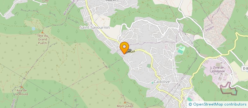 localisation de l'entreprise ASSOCIATION GOLFIQUE DES SENIORS DES COTE D AZUR DU SAINTE VICTOIRE GOLF CLUB  CADOLIVE