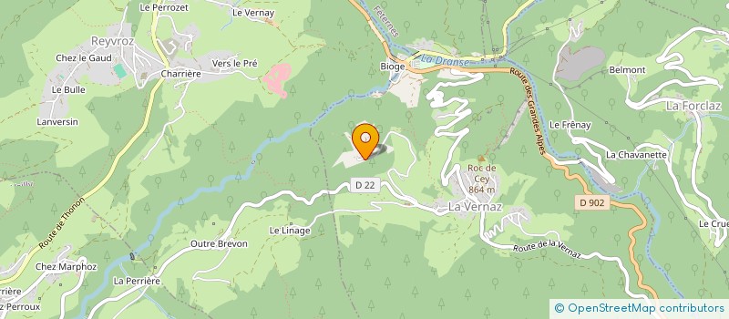 localisation de l'entreprise ASSOCIATION GOOD VIBES ONLY MUSIC  LA VERNAZ