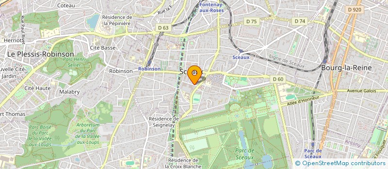 localisation de l'entreprise ASSOCIATION GRANDIR APPRENDRE PAR L IMAGE à SCEAUX