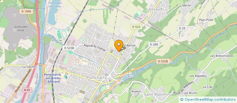 localisation de l'entreprise ASSOCIATION GROUPE D'ANALYSE DES PRATIQUES PROFESSIONNELLES 38  PONTCHARRA