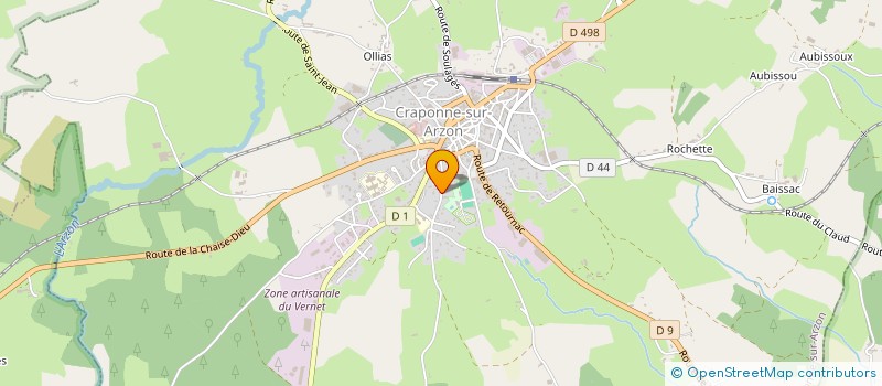 localisation de l'entreprise ASSOCIATION GROUPE DEGROUPE  CRAPONNE-SUR-ARZON