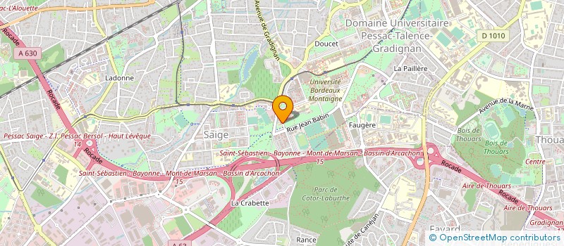 localisation de l'entreprise ASSOCIATION GUINEENNE DES ELEVES ET ETUDIANTS DE BORDEAUX ET SYMPATHISANTS à PESSAC