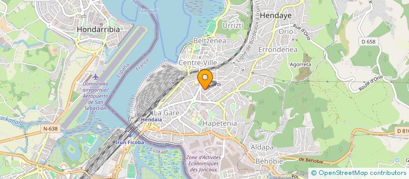localisation de l'entreprise ASSOCIATION GUITARALDE  HENDAYE