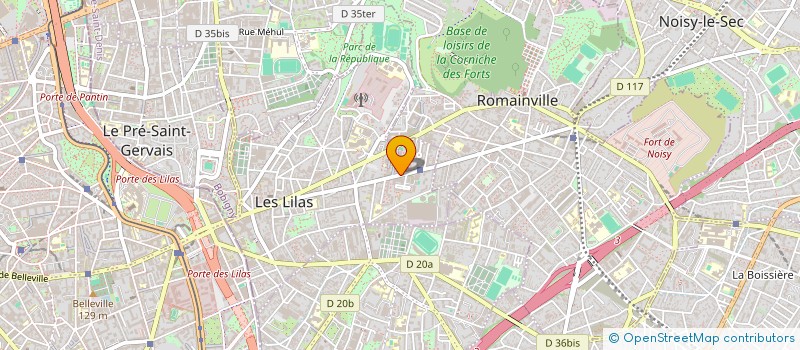localisation de l'entreprise ASSOCIATION GUITARVISION à LES LILAS