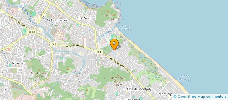 localisation de l'entreprise ASSOCIATION GUYANAISE D'AIDE A L'ENFANCE A LA JEUNESSE ET A LA FAMILLE à REMIRE-MONTJOLY