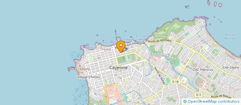 localisation de l'entreprise ASSOCIATION GUYANAISE D'AIDE AUX VICTIMES AUX FEMMES ET FAMILLES à CAYENNE