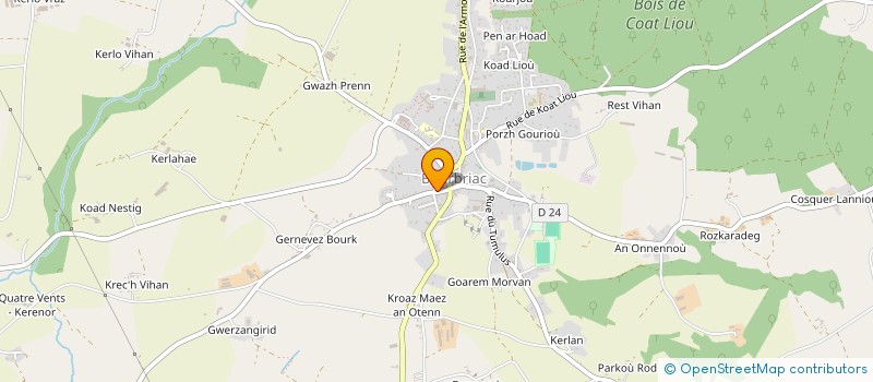 localisation de l'entreprise ASSOCIATION GWELARAN à BOURBRIAC
