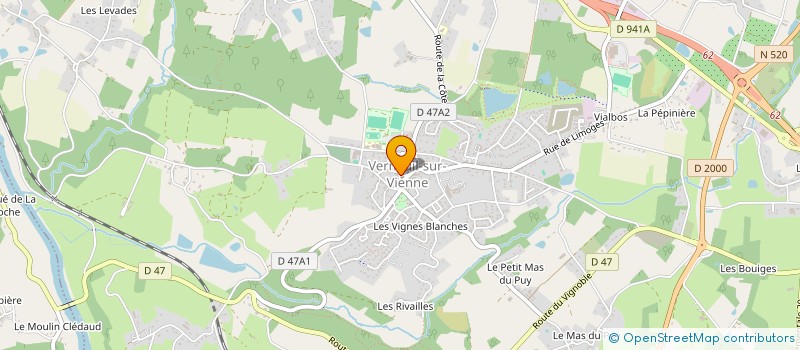 localisation de l'entreprise ASSOCIATION GYM PILATES VERNEUILLAISE à VERNEUIL-SUR-VIENNE
