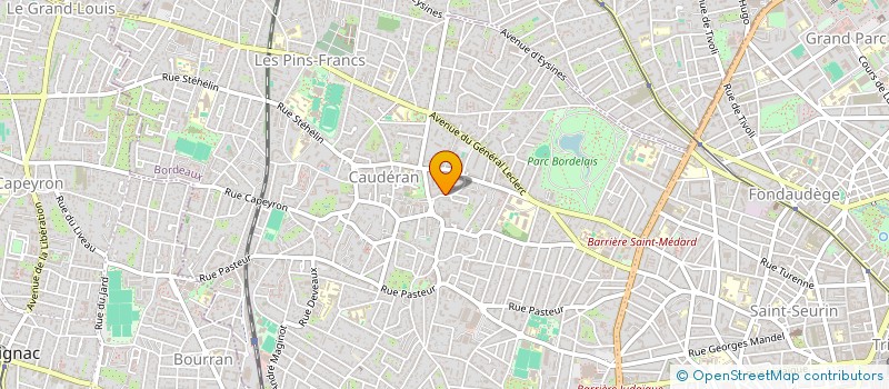 localisation de l'entreprise ASSOCIATION GYM VOLONTAIRE PERGOLA STEHELIN  BORDEAUX